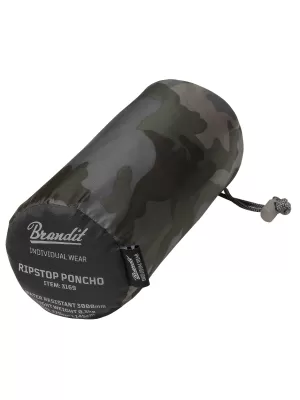 Pancota de ploaie Poncho BRANDIT RIPSTOP BD3169 CAMUFLAJ ÎNTUNECAT