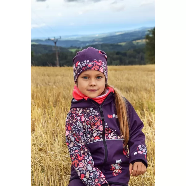  Sacou softshell pentru bebeluși izolat WAMU SOVA VIOLET 