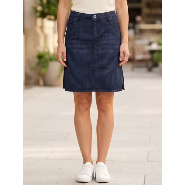  Fusta de dama SAM 73 GEMINI WZ 832 DENIM ÎNCHIS LA CULOARE 