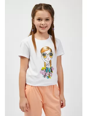 Tricou pentru copii SAM 73 MORA KT 515 ALB