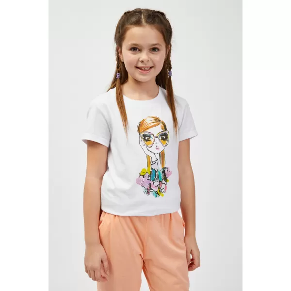  Tricou pentru copii SAM 73 MORA KT 515 ALB 
