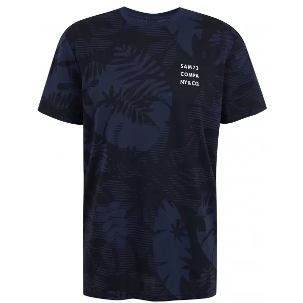  Tricou pentru bărbați SAM 73 SCULPTOR MT 823 ALBASTRU ÎNCHIS 