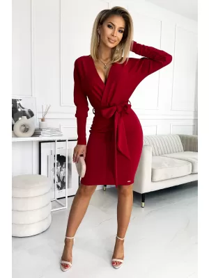 Rochie NUMOCO A401-1 BURGUNDIA