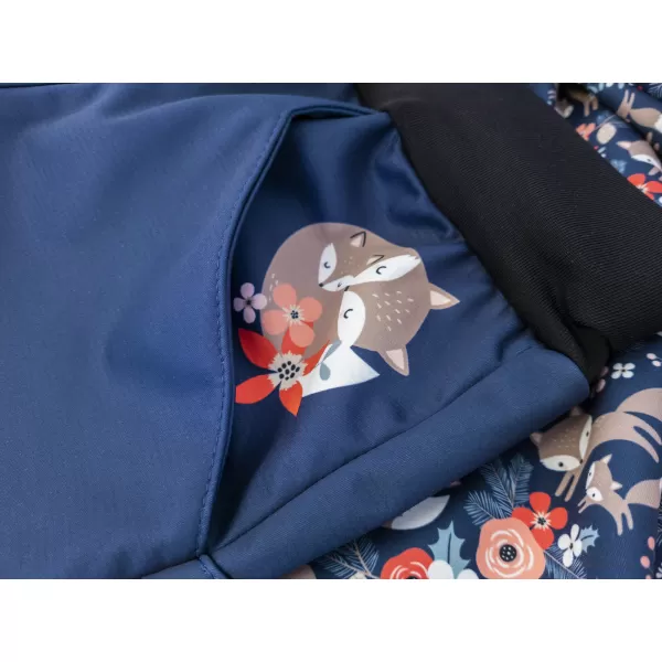  Pantaloni de softshell pentru bebeluși izolați WAMU LIŠKY ALBASTRU ÎNCHIS 