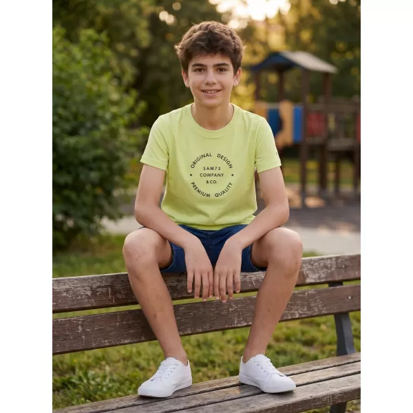 Tricou pentru copii SAM 73 PYROP KT 516 GALBEN DESCHIS 