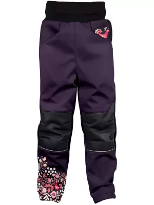Pantaloni de softshell pentru bebeluși izolați WAMU SOVA VIOLET