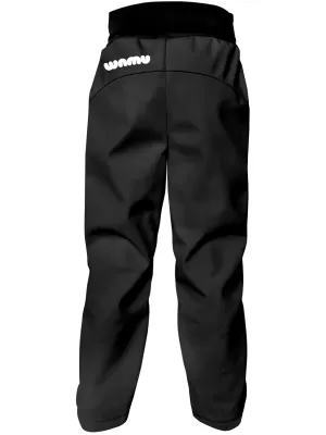 Pantaloni de softshell pentru bebeluși izolați WAMU NEGRU