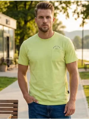 Tricou pentru bărbați SAM 73 FENAKLID MT 820 GALBEN DESCHIS