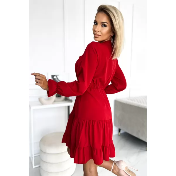  Rochie NUMOCO A395-1 ROŞU 