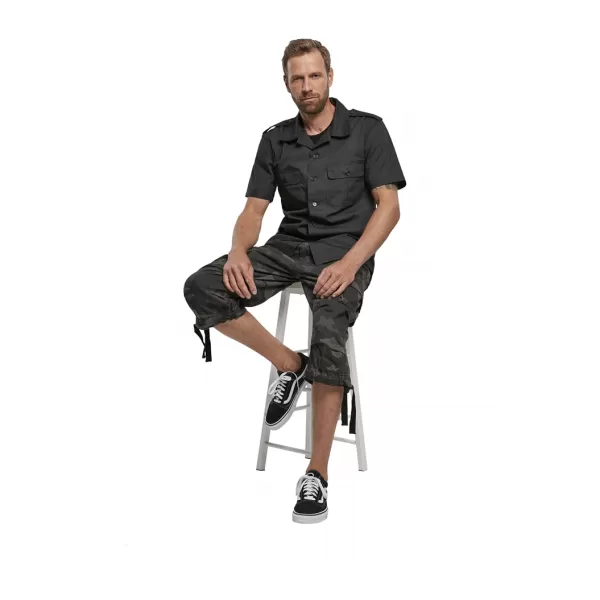  Pantaloni scurți 3/4 bărbați BRANDIT URBAN LEGEND CARGO CAMUFLAJ ÎNTUNECAT 