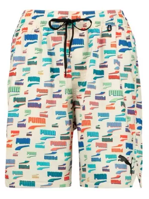 Pantaloni scurți pentru bărbați PUMA SWIM UNISEX LOOSE FIT SHORTS 1P 938055-02 ALB