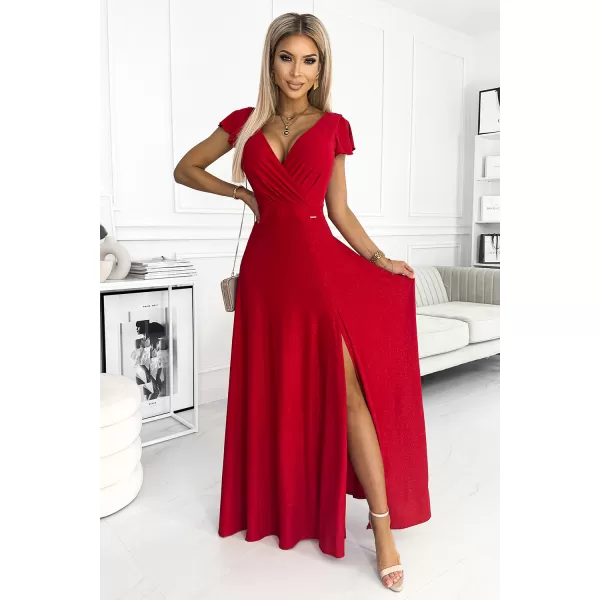  Rochie NUMOCO CRYSTAL A411-2 ROŞU 