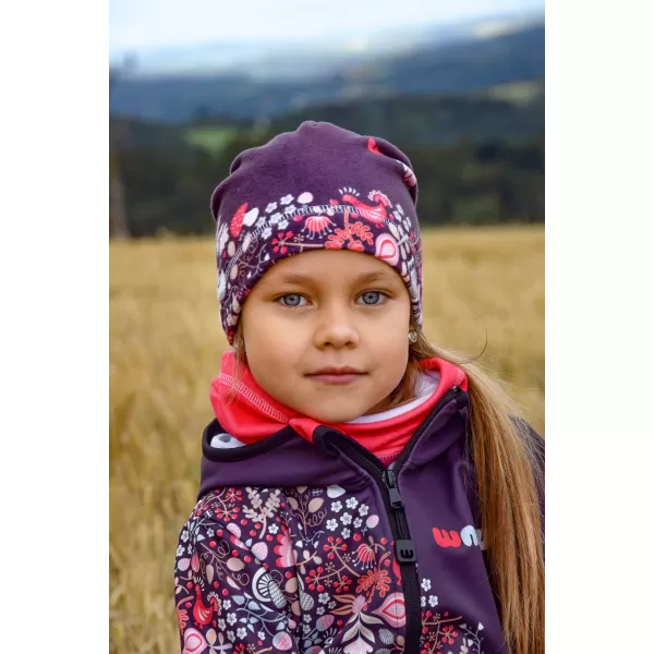  Sacou softshell pentru bebeluși izolat WAMU SOVA VIOLET 