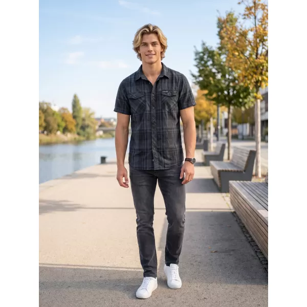  Cămaşă BRANDIT ROADSTAR BD4012 NEGRU/ALBASTRU 