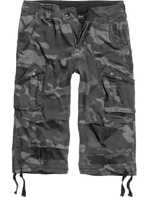 Pantaloni scurți 3/4 bărbați BRANDIT URBAN LEGEND CARGO CAMUFLAJ ÎNTUNECAT