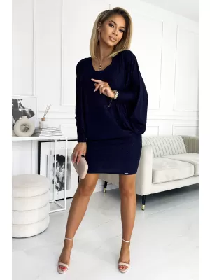 Rochie NUMOCO A402-1 ALBASTRU ÎNCHIS