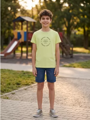 Tricou pentru copii SAM 73 PYROP KT 516 GALBEN DESCHIS