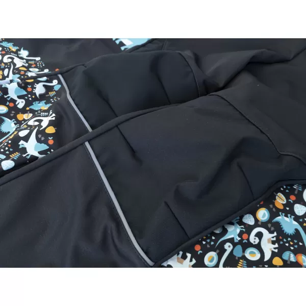  Pantaloni de softshell pentru bebeluși izolați WAMU DINOSAUŘI NEGRU 