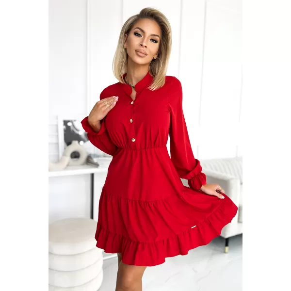  Rochie NUMOCO A395-1 ROŞU 