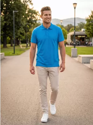 Tricou pentru bărbați SAM 73 CHRYZ MT 822 ALBASTRU STRĂLUCITOR