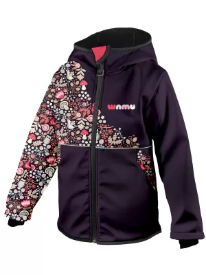 Jachetă izolată softshell pentru copii WAMU SOVA VIOLET