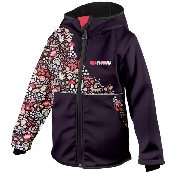  Jachetă izolată softshell pentru copii WAMU SOVA VIOLET 