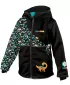 Sacou softshell pentru bebeluși izolat WAMU DINOSAUŘI NEGRU