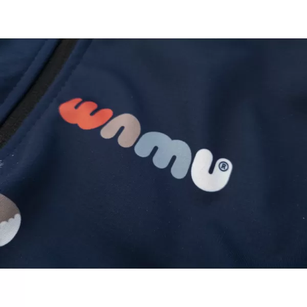  Jachetă izolată softshell pentru copii WAMU LIŠKY ALBASTRU ÎNCHIS 