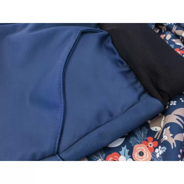  Pantaloni izolati softshell pentru copii WAMU LIŠKY ALBASTRU ÎNCHIS 