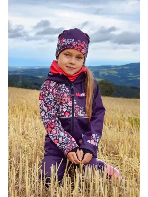 Sacou softshell pentru bebeluși izolat WAMU SOVA VIOLET