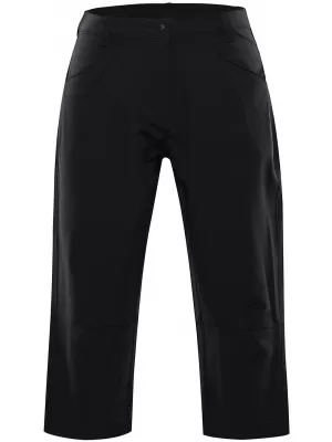 Pantaloni 3/4 pentru femei ALPINE PRO WEDERA LPAA637 NEGRU