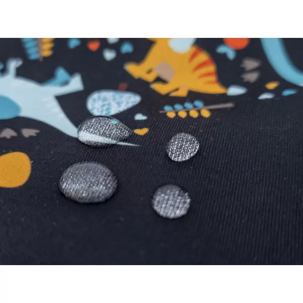  Sacou softshell pentru bebeluși izolat WAMU DINOSAUŘI NEGRU 