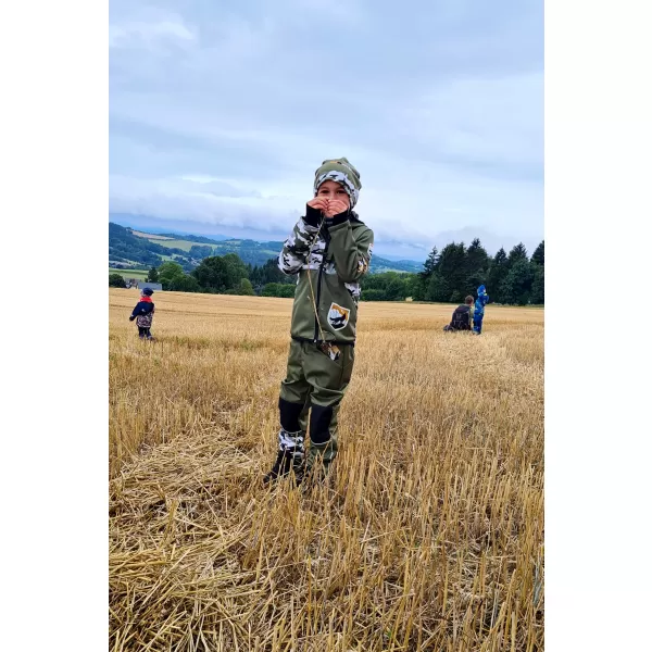  Pantaloni de softshell pentru bebeluși izolați WAMU MASKÁČ KAKI 