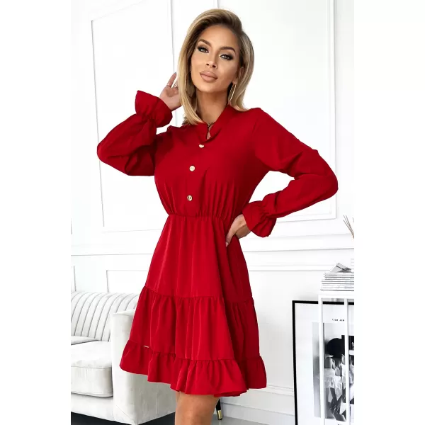  Rochie NUMOCO A395-1 ROŞU 