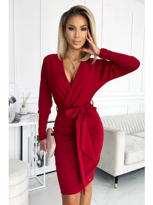 Rochie NUMOCO A401-1 BURGUNDIA