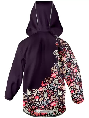Jachetă izolată softshell pentru copii WAMU SOVA VIOLET