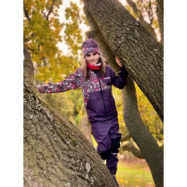  Jachetă izolată softshell pentru copii WAMU SOVA VIOLET 