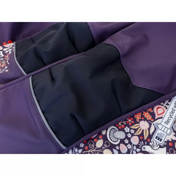  Pantaloni izolati softshell pentru copii WAMU SOVA VIOLET 