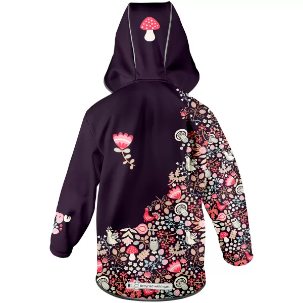  Sacou softshell pentru bebeluși izolat WAMU SOVA VIOLET 
