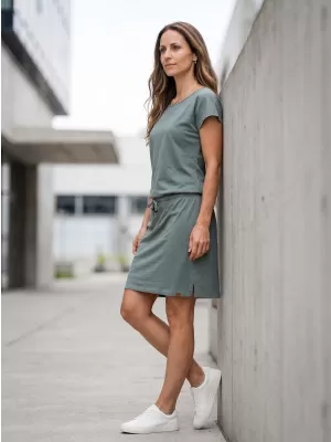 Rochie SAM 73 NORMA WZ 822 GRI VERZUI