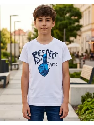 Tricou pentru copii SAM 73 SCUTUM KT 514 ALB