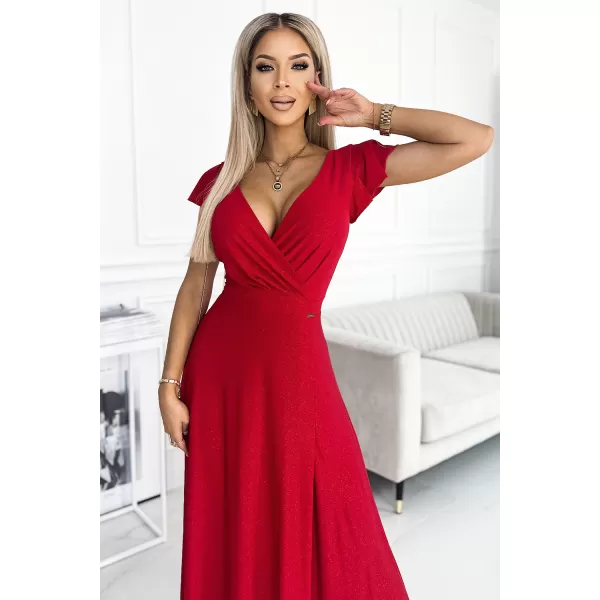  Rochie NUMOCO CRYSTAL A411-2 ROŞU 