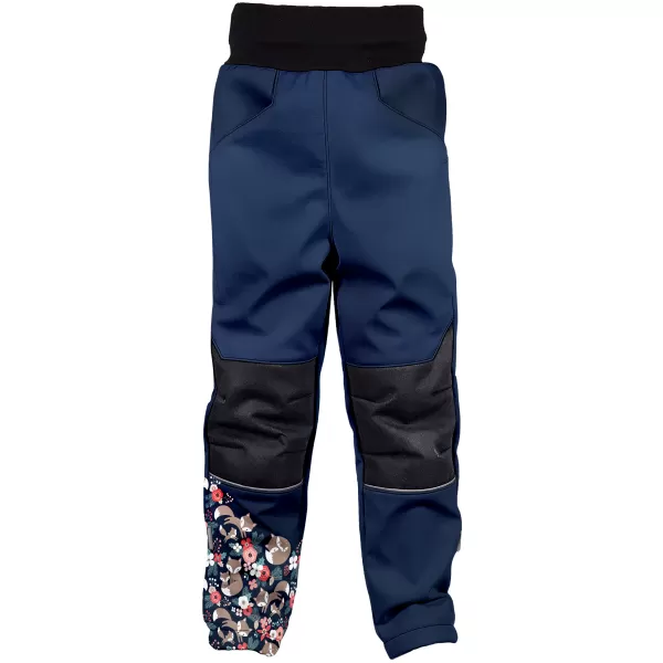  Pantaloni izolati softshell pentru copii WAMU LIŠKY ALBASTRU ÎNCHIS 