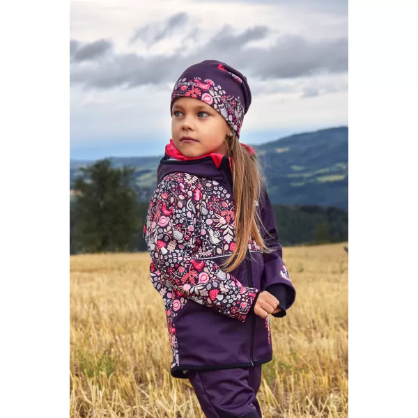  Sacou softshell pentru bebeluși izolat WAMU SOVA VIOLET 
