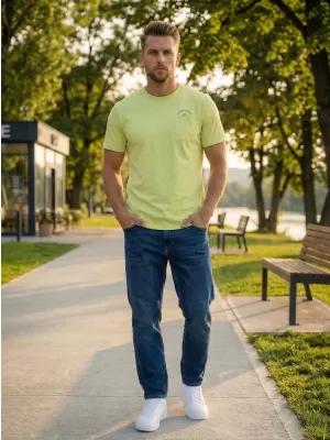 Tricou pentru bărbați SAM 73 FENAKLID MT 820 GALBEN DESCHIS