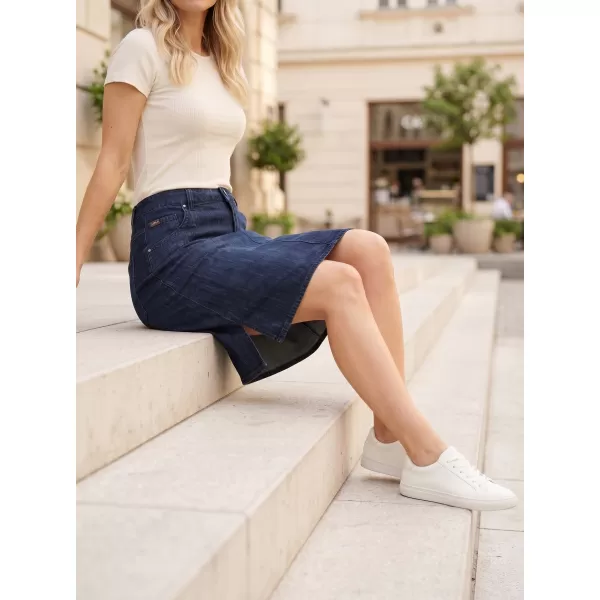  Fusta de dama SAM 73 GEMINI WZ 832 DENIM ÎNCHIS LA CULOARE 