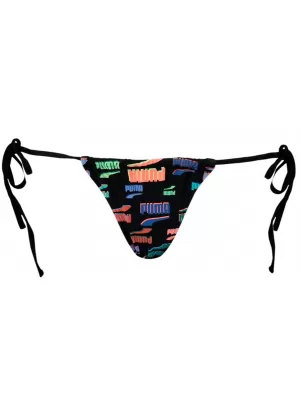 Costum de baie PUMA SWIM WOMEN SIDE TIE TANGA STRING 1P 938066-01 NEGRU