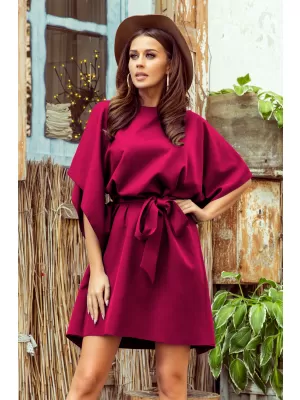 Rochie NUMOCO SOFIA A287-18 BURGUNDIA