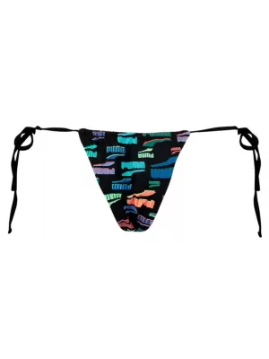 Costum de baie PUMA SWIM WOMEN SIDE TIE TANGA STRING 1P 938066-01 NEGRU