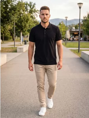 Tricou pentru bărbați SAM 73 CHRYZ MT 822 NEGRU